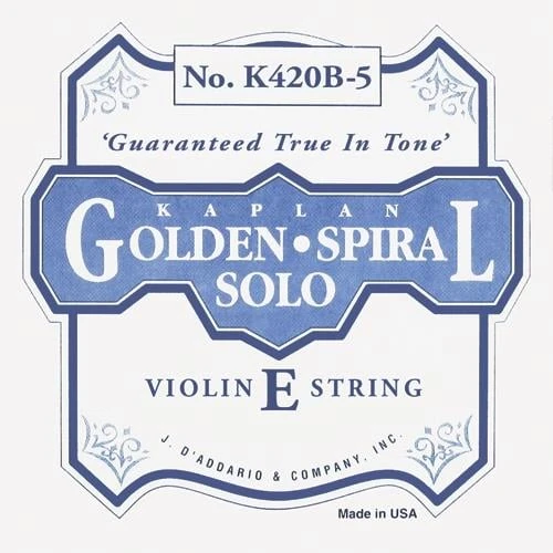 DADDARIO K420B5 DADDARIO K420B5 KEMAN TEK TELİ, KAPLAN, GOLDEN SPIRAL SOLO, E-(Mİ), HEAVY ürün görseli 1