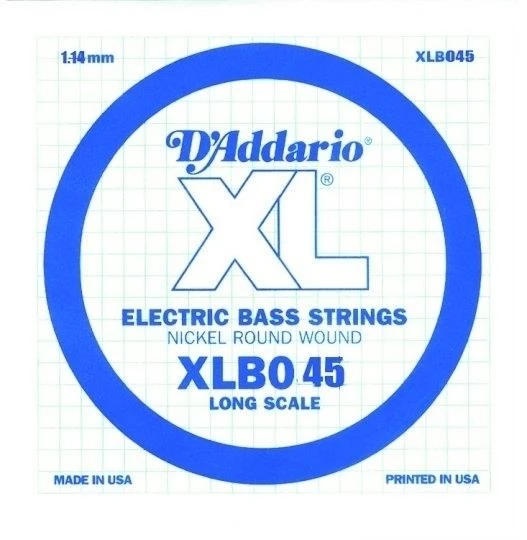DADDARIO XLB045 DADDARIO XLB045 BASS TEK TEL, G-(SOL), XL NICKEL WOUND, 0.045 ürün görseli 1