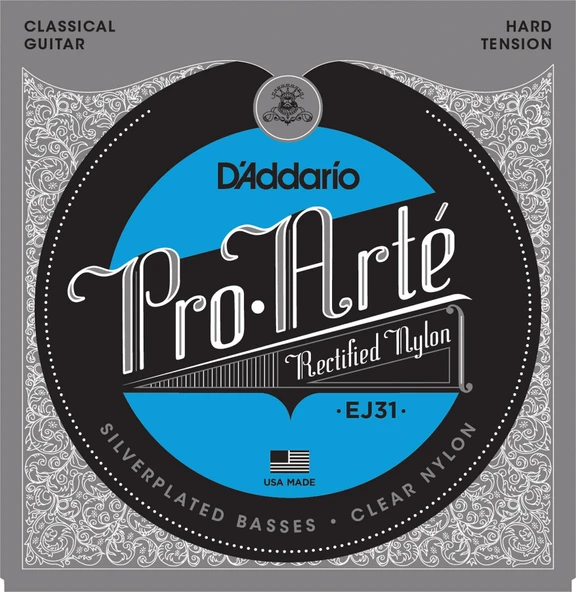 DADDARIO EJ31 DADDARIO EJ31 KLASİK GİTAR TEL SETİ, RECTIFIED NYLON, HARD TENSION ürün görseli 1