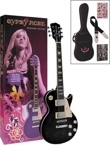 VALENCIA GRE2KCBK ELEKTRO GİTAR GYPSY ROSE SET (GIGBAG, STRAP, STICK ürün görseli 1
