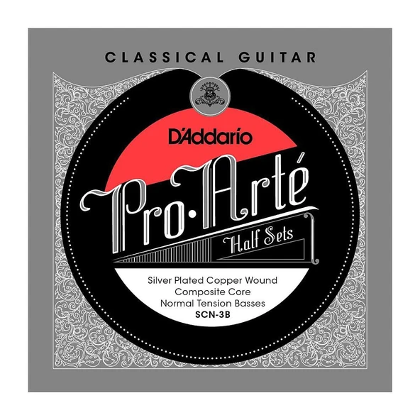 DADDARIO SCN-3B DADDARIO SCN-3B PRO-ARTE KLASİK GİTAR TELİ, ÜST 3 TEL (SADECE BAS TELLER), NORMAL TENSION ürün görseli 1