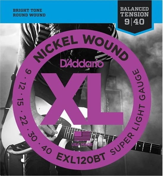 DADDARIO EXL120BT DADDARIO EXL120BT ELEKTRO GİTAR TEL SETİ, XL, 9-40, NICKEL WOUND ürün görseli 1
