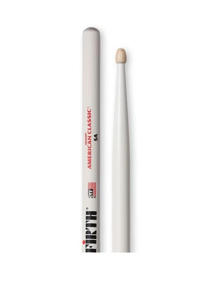 VICFIRTH V5AW VICFIRTH V5AW BAGET 5A WOOD WHITE, HICKORY, 0.565"x16" ürün görseli 1