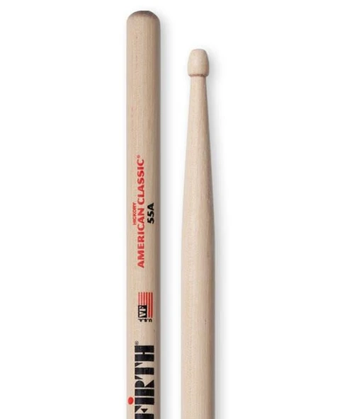 VICFIRTH 55A VICFIRTH 55A BAGET HICKORY, 0.580"x16", MED ürün görseli 1