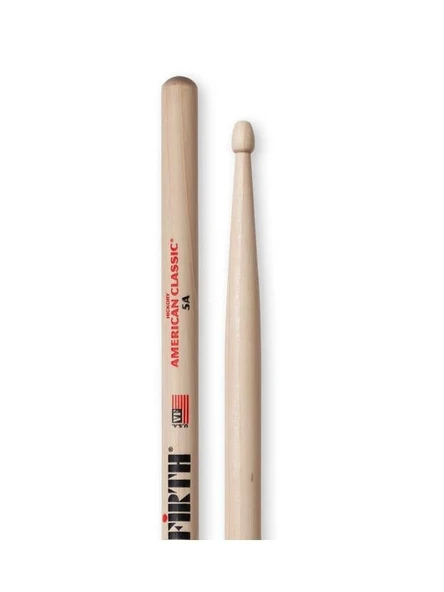VICFIRTH V5A VICFIRTH V5A BAGET 5A WOOD, HICKORY, 0.565"x16", MED ürün görseli 1