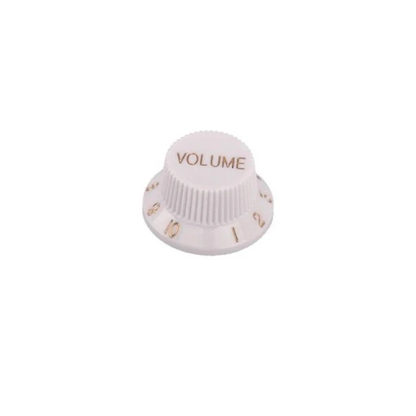 VALENCIA PNB1VWT GİTAR VOLUM DÜĞME BAŞLIĞI, PLASTİK, BEYAZ, DR.PART ürün görseli 1