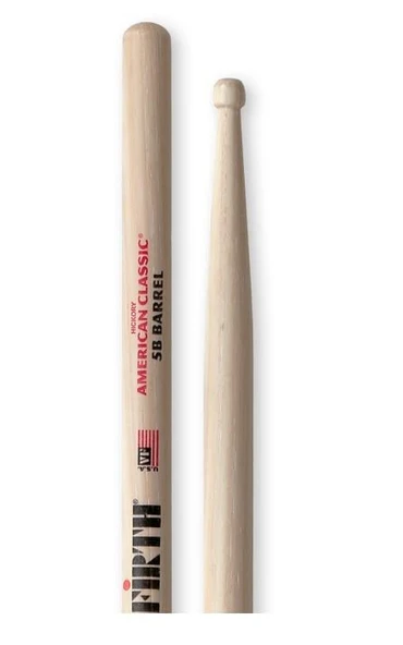 VICFIRTH V5BBRL VICFIRTH V5BBRL BAGET 5B BARREL TİP, HICKORY, 0.595"X16" ürün görseli 1