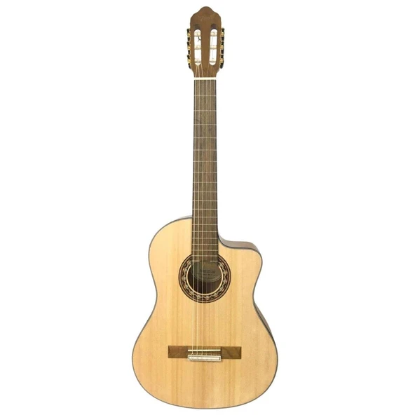 VALENCIA VC304CE ELEKTRO KLASİK GİTAR, CUTAWAY, 4/4, NATUREL MAT, ürün görseli 1