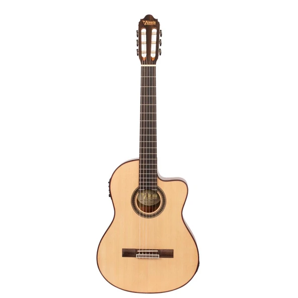 VALENCIA VC704CE ELEKTRO KLASİK GİTAR, CUTAWAY, 4/4, NATUREL MAT ürün görseli 1