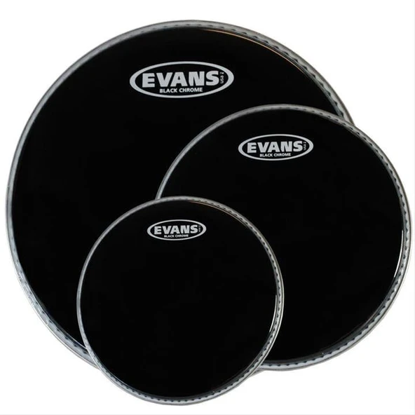 EVANS ETPCHR-R EVANS ETPCHR-R DERİ SETİ (10+12+16) SİYAH ROCK KİT ürün görseli 1