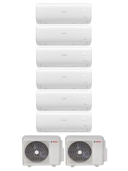 Bosch Multi Split İnverter Klima 54000 Btu Dış (36+18) + 6 İç Ünite 12000 + 12000 + 12000 + 12000 + 12000 + 12000 Btu ürün görseli 1