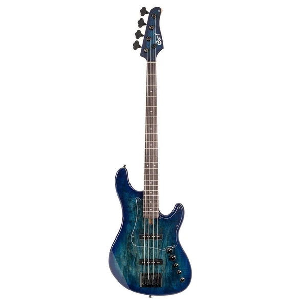 CORT ENDONEZYA GB-FUSION4BB CORT GB-FUSION4BB BASS GİTAR, 4 TELLİ, ÇANTALI, BLUE BURST ürün görseli 1