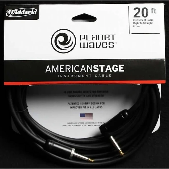 PLANETWAVES PWAMSGRA20 AMERICAN STAGE INST CABLE RA 20  ÇİN - Resim 2