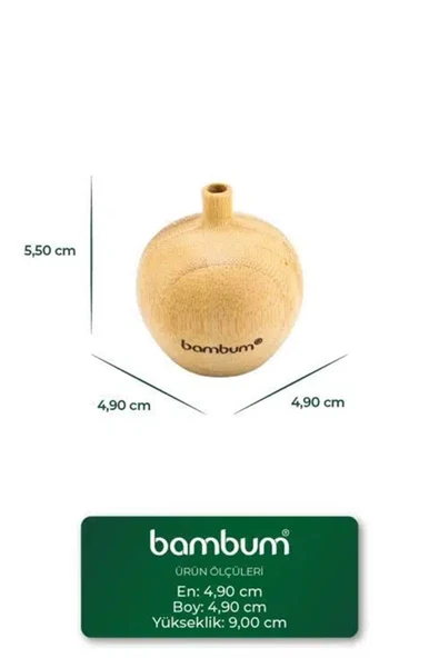 Bambum Forli - Bambu Vazo 5,5x4,9cm - Resim 4