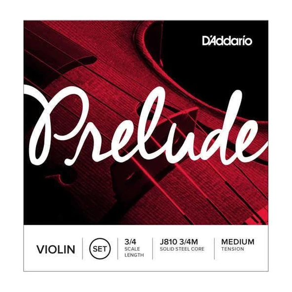 DADDARIO J81034 DADDARIO J81034 KEMAN TEL SETİ, PRELUDE, 3/4, MEDIUM ürün görseli 1