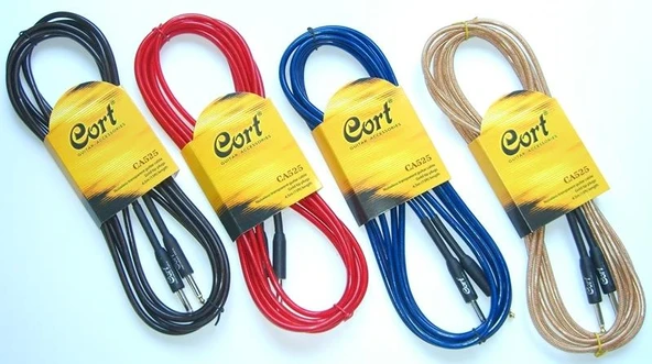 CORT ÇİN CA525RED GİTAR KABLO GÜRÜLTÜSÜZ 5M (NOISLESS), ŞEFFAF KIRMI ürün görseli 1