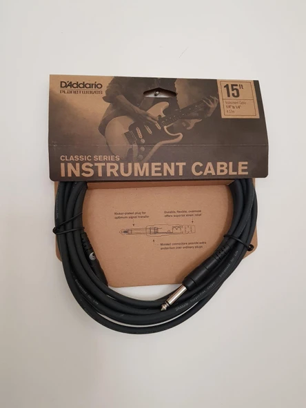PLANETWAVES PWCGT15 GİTAR KABLO 15 İNCH CLASSİC CABLE  ÇİN ürün görseli 1