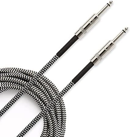 PLANETWAVES PW-BG-15BG GİTAR KABLO 4,5 METRE BRAIDED INST CBL BK-GY ürün görseli 1