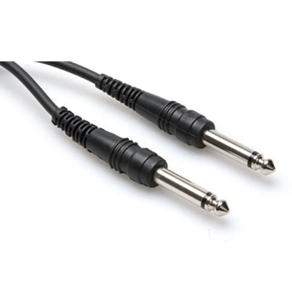 Hosa 1/4' TS (M) - 1/4' TS (M) Balanssız Kablo 3 m (CPP-110) 1/4" TS (Erkek) - 1/4" TS (Erkek) Balanssız kablo 3 mt. CPP-110 ürün görseli 1