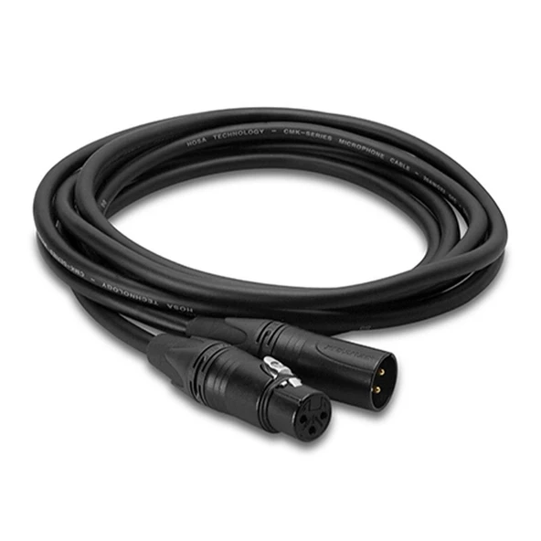 Hosa Edge Mikrofon Kablosu 3 m (CMK-010AU) Hosa Üstün Kaliteli Mikrofon Kablosu - Neutrik Konnektör (XLR-M <-> XLR-F) CMK-010AU ürün görseli 1