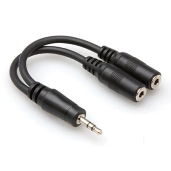 Hosa 3.5 mm. TRS (M) - Dual 3.5 mm. TRS (F) Y-Kablo (YMM-232) 3.5 mm. TRS (erkek) <-> Dual 3.5 mm. TRS (dişi) Y-kablo YMM-232 ürün görseli 1
