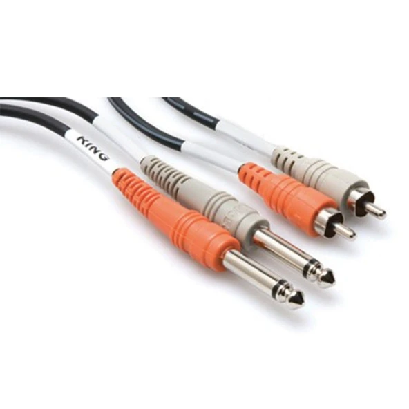 Hosa Dual 1/4' TS (M) - RCA (M) Balanssız Kablo 3 m (CPR-203) Dual 1/4" TS (Erkek) - RCA (Erkek) Balanssız kablo 3 mt. CPR-203 ürün görseli 1