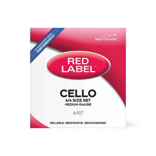 DADDARIO 6107 DADDARIO 6107 CELLO TEL SETİ, RED LABEL, 4/4, MEDIUM ürün görseli 1
