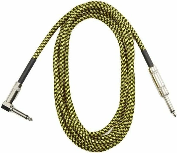 VALENCIA DRCA2YW GİTAR KABLO GÜRÜLTÜSÜZ (NOISLESS) 3M SARI ürün görseli 1