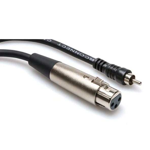 Hosa RCA (M) - XLR (F) Balanssız Kablo 3 m (XRF-110) RCA (Erkek) - XLR (Dişi) balanssız kablo, 3mt. XRF-110 ürün görseli 1
