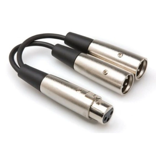 Hosa XLR (F) - Dual XLR (M) Y-Kablo (YXM-121) XLR (Dişi) Dual XLR (Erkek) Y-kablo YXM-121 ürün görseli 1