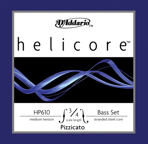 DADDARIO HP610 3/4M KONTRABAS TEL SETİ, HELICORE, SCALE 3/4, PIZZICATO ürün görseli 1