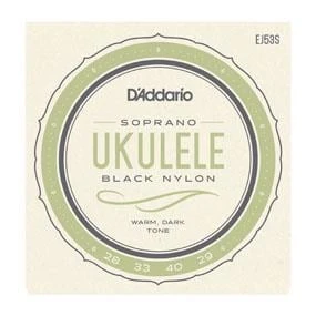 DADDARIO EJ53S UKULELE TEL SETİ, SOPRANO, BLACK NYLON, ürün görseli 1