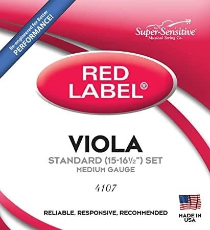 DADDARIO 4107 VIOLA TEL SETİ, RED LABEL, MEDIUM (15"-16.5"), ürün görseli 1