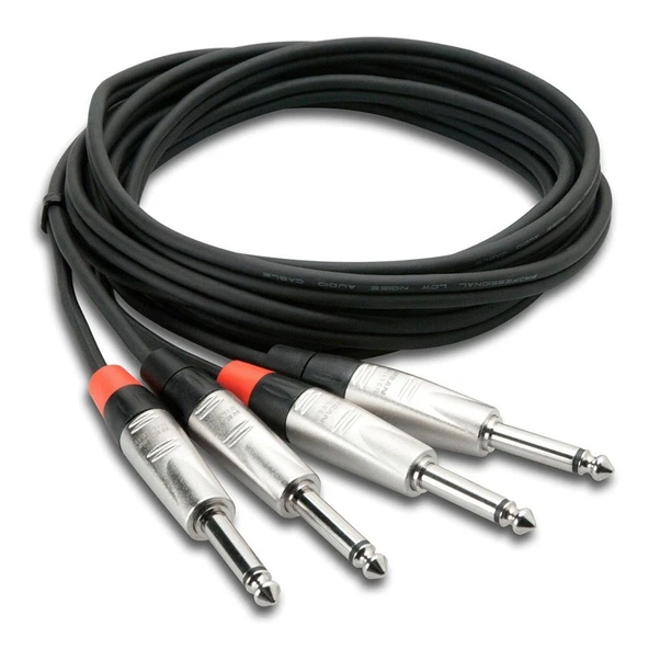 Hosa Pro 1/4" TS (M) - 1/4' TS (M) Balanssız Çift Kablo 4.5 m (HPP-015X2) Hosa Pro Balanssız Çift Kablo (1/4"TS-M <-> 1/4"TS-M) HPP-015X2 ürün görseli 1