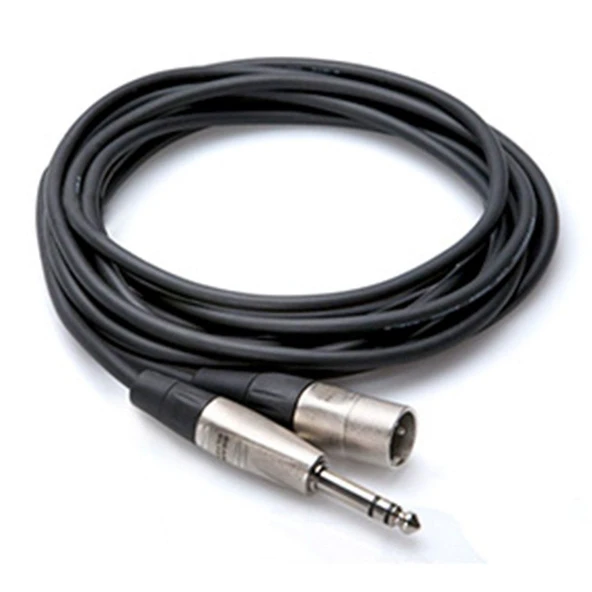 Hosa 1/4' TRS - XLR (M) Profesyonel Balanslı Kablo 3 m (HSX-010) 1/4 TRS - XLR (erkek) profesyonel balanslı kablo 3 mt. HSX-010 ürün görseli 1