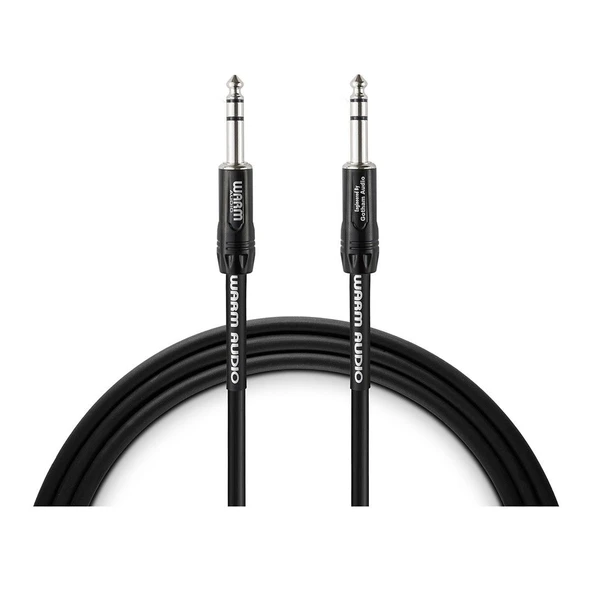 Warm Audio Pro TRS-TRS Kablo (3 m) (PRO TRS-10) TRS (Erkek) - TRS (Erkek) Mikrofon / Line / Aktif Hoparlör kablo (Gotham Kablo) , 3 mt. ürün görseli 1