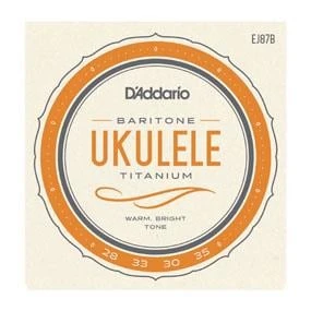 DADDARIO EJ87B UKULELE TEL SETİ, BARITONE, TITANIUM, WARM BRIGHT ürün görseli 1