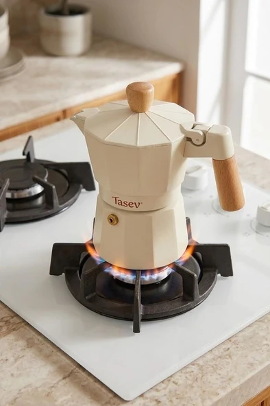 Bambum Garen - Moka Pot 3 Fincan Bej ürün görseli 1