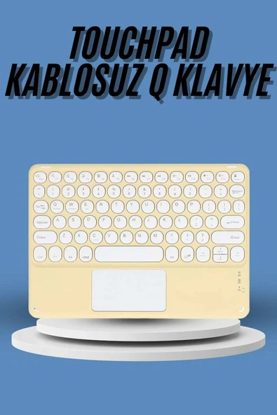 Touchpad Tüm Cihazlara Uyumlu Bluetooth Klavye Touchpad Slim Kablosuz Wifi Q Klavye ürün görseli 1
