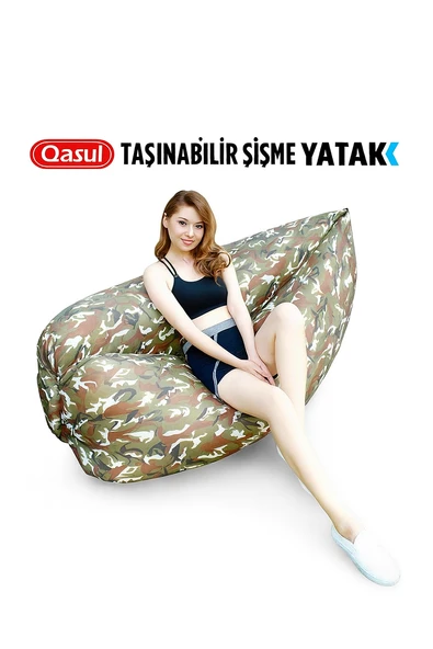 Kamuflaj Desenli Taşınabilir Şişme Yatak Festival Kamp, Plaj Outodor İçin Rahat Koltuk Su Geçirmez ürün görseli 1