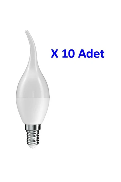 Rutter 5W Kuğu Led Mum Ampul 6500K Beyaz 10 Adet E14 Kıvrımlı Ampul ürün görseli 1