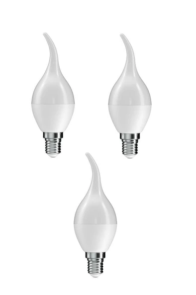 Rutter 5W Kuğu Led Mum Ampul 6500K Beyaz 3 Adet E14 Kıvrımlı Ampul ürün görseli 1