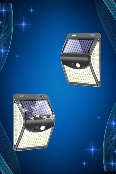 Solar Sensörlü Duvar Lambası Bahçe Lamba 20 Led Işık - Resim 2