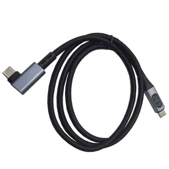 Usb Type c 4.0 8k 60 Hz görüntü desteği 90 derece dijital göstergeli 1m ürün görseli 1