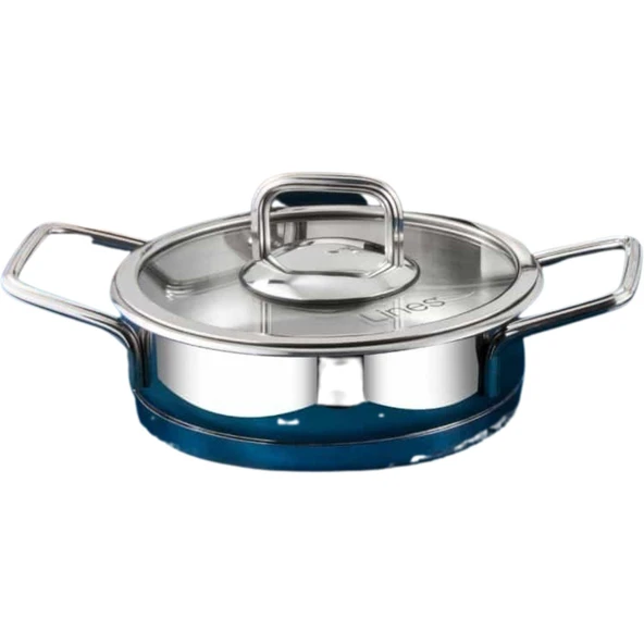 LINES SILVER 28 CM BASIK CELIK TENCERE METAL KULP ürün görseli 1