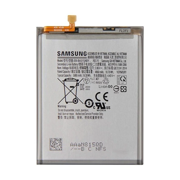 Samsung A315 A31 Batarya Pil %100 Kvk Servis Ürünüdür. ürün görseli 1