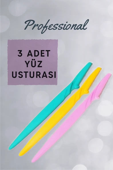 Professional 3 Adet Yüz Jileti Kaş Usturası ürün görseli 1