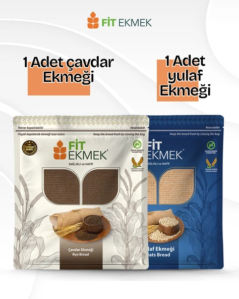 fit Yulafli Lavaş Ekmeği 300gr ve Çavdar Lavaş Ekmeği 300gr ürün görseli 1