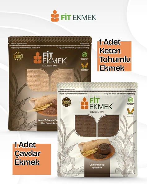 fit Çavdar Lavaş Ekmeği 300gr ve Keten Tohumlu Lavaş Ekmeği 300gr ürün görseli 1