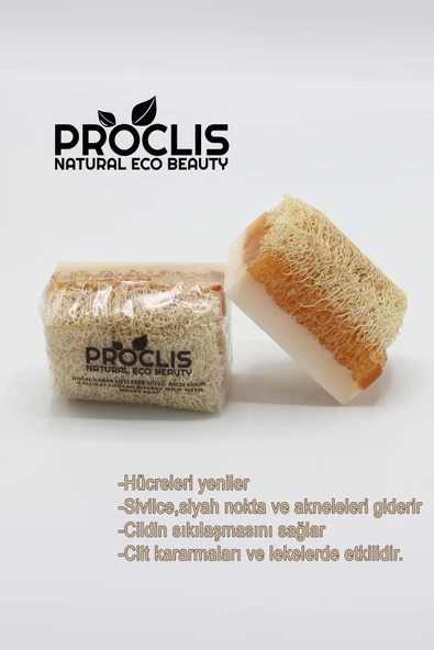 Proclis Doğal Kabak Lifli Eşek Sütlü Ballı Doğal Sabun 130 gr ürün görseli 1